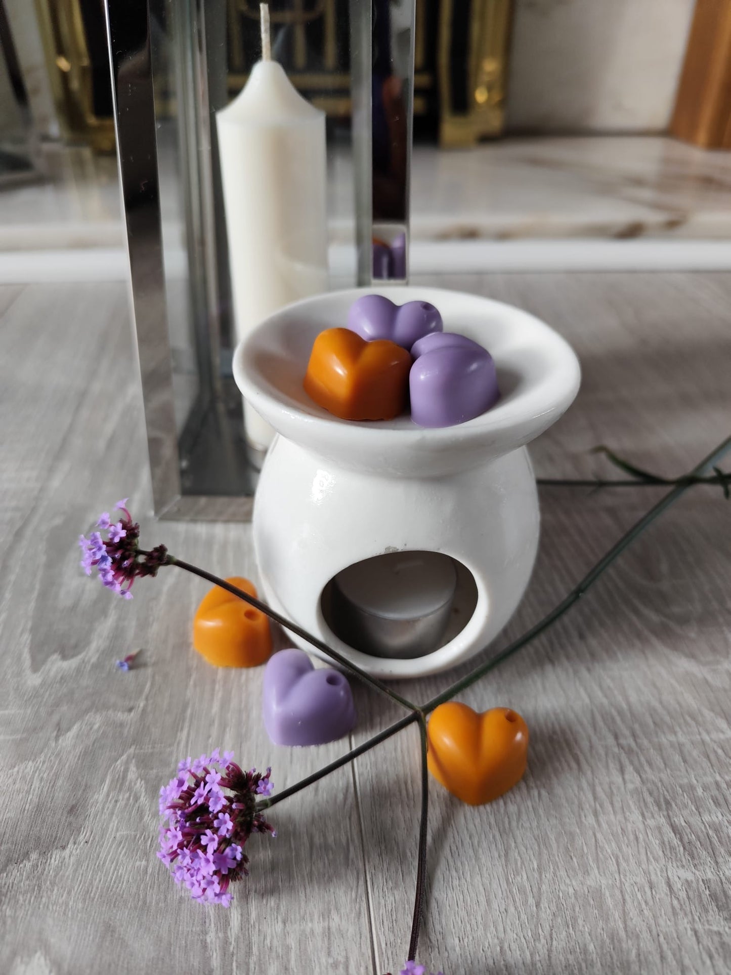 Amber And Lavender Soy Wax Melts - Highly Scented, Pack of 6