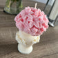 Pink Flower Bouquet Soy Wax Decorative Candle