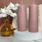 Slate Soy Wax Church Pillar Candles - Unscented, Set of 2 (4 Sizes)