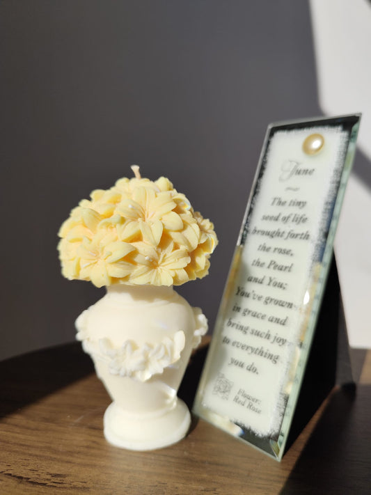 Yellow Flower Bouquet Soy Wax Decorative Candle