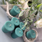 9cl Votive Soy Wax Candles - Unscented, Pack of 6 - Teal Green
