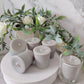 9cl Votive Soy Wax Candles - Unscented, Pack of 6 - Light Grey