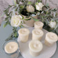 9cl Votive Soy Wax Candles - Unscented, Pack of 6 Ivory