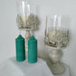Teal Green Soy Wax Church Pillar Candles - Scented, Set of 2 (4 Sizes)