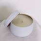 4oz Round Tin Soy Wax Candles Unscented, Handmade, Hand Poured