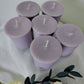 Lilac Votive Soy Wax Candles - Unscented, Pack of 6